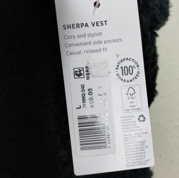 Jockey Grey Hooded Sherpa Vest - Picture 6 of 6